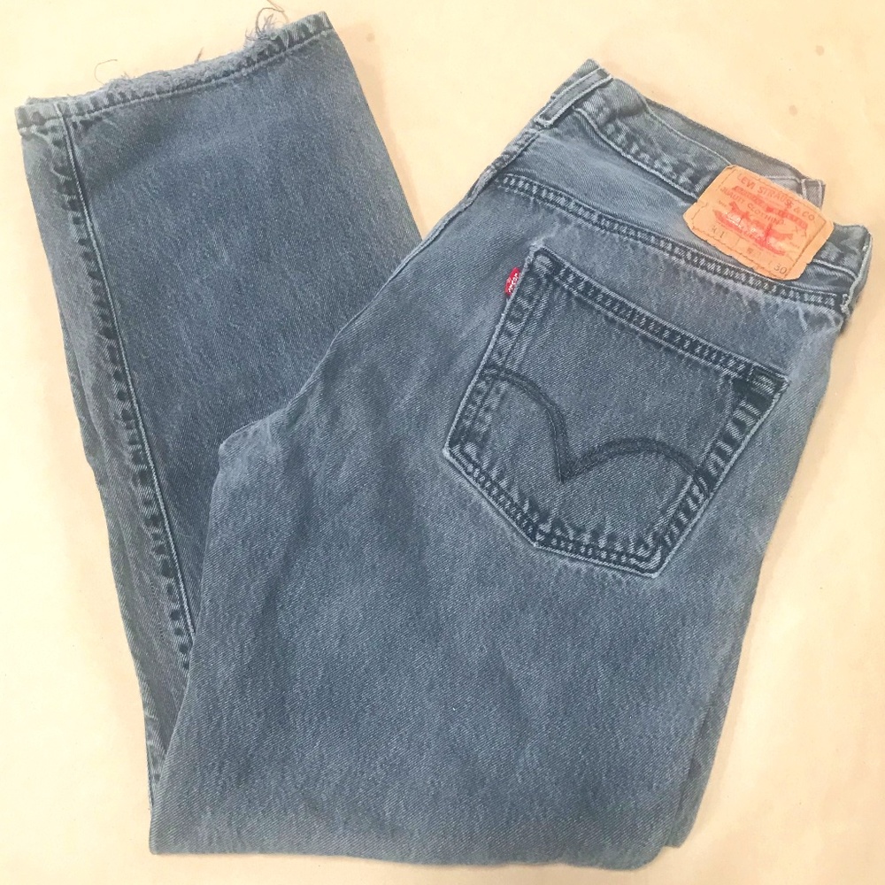 Levi's 501 Jeans. Faded Black. Vintage